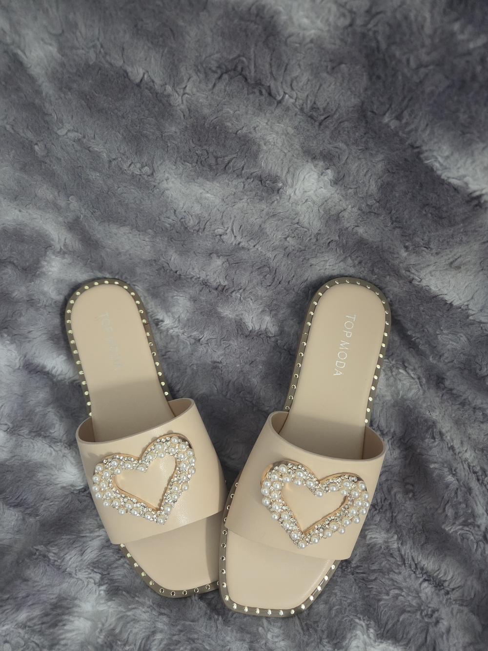 Esme Heart Slide Sandal TOP MODA Women